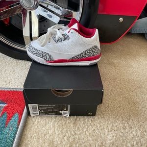 Jordan 3 Cardinals Size 8c